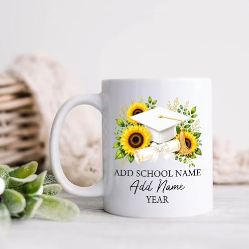 Personalized Graduation Congrats Accent Cap | Customised Coffee Mug | 11 OZ