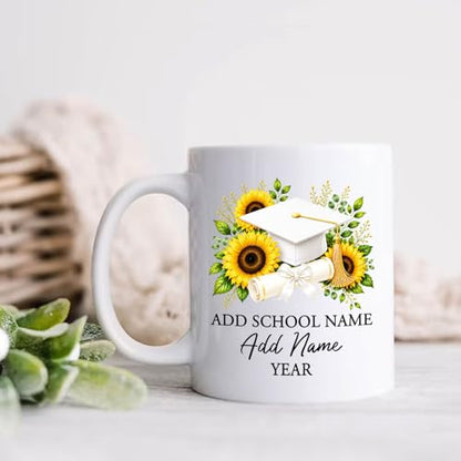 Personalized Graduation Congrats Accent Cap | Customised Coffee Mug | 11 OZ
