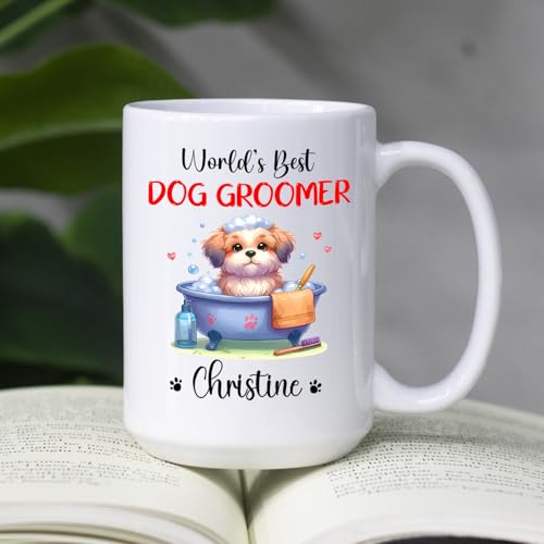 Personalized Dog Groomer World s Best | Customised Coffee Mug | 11 OZ