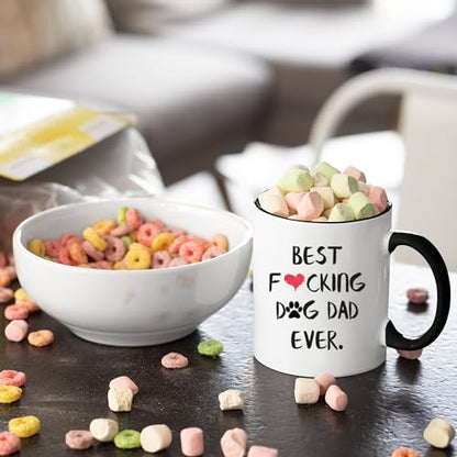 Kropsis Best Fucking Dog Dad Ever Present Idea | Ceramic Coffee Mug | 11 OZ