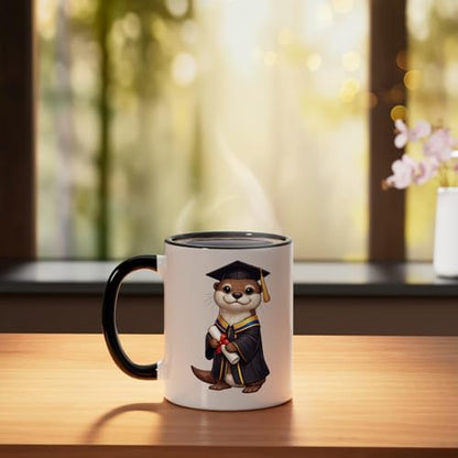Cute Otter Graduation Scholar | Ceramic Coffee Mug | 11 OZ