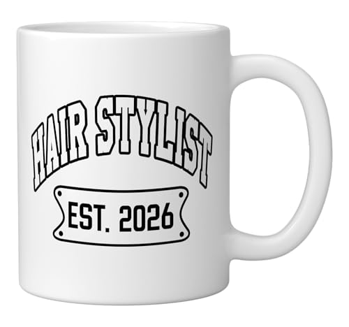 Hair Stylist Est 2026 Dresser Cosmetology | Ceramic Coffee Mug | 11 OZ