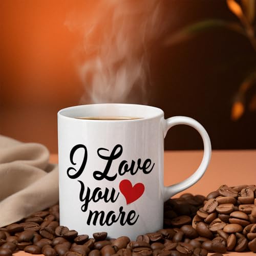 Veracco I Love You More For Her His Birthday | Ceramic Coffee Mug | 11 OZ