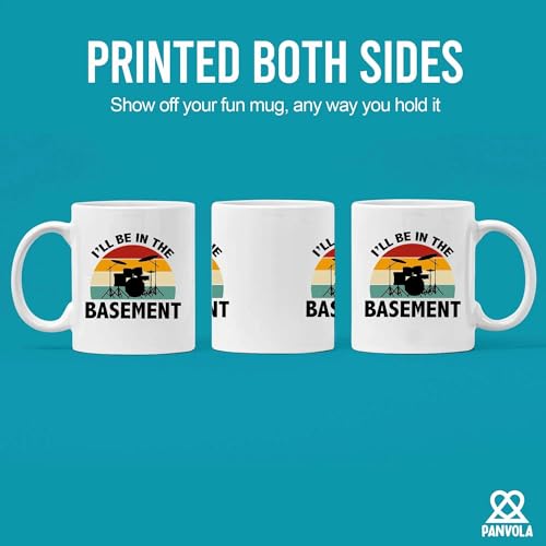 I ll Be In The Basement Drummers Gifts Drum | Ceramic Coffee Mug | 11 OZ