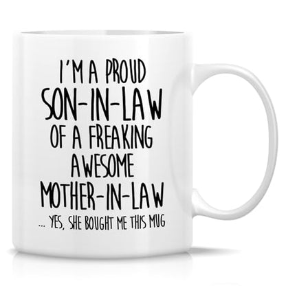 Funny for Son-in-Law Ideal Humorous Sarcastic | Ceramic Coffee Mug | 11 OZ