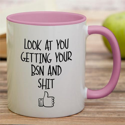 Funny Nurse BSN Bachelor of Science in Funny | Ceramic Coffee Mug | 11 OZ