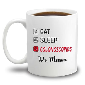Personalized Gastroenterologists Eat Sleep | Customised Coffee Mug | 11 OZ