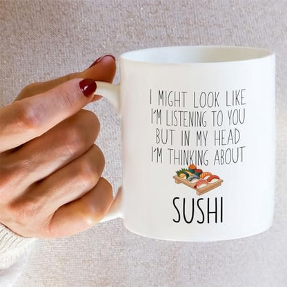 Funny Sushi Lover Cute or Humorous Gift for | Ceramic Coffee Mug | 11 OZ