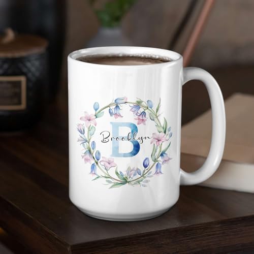 Custom Name And Initial Accent Or Letter | Customised Coffee Mug | 11 OZ