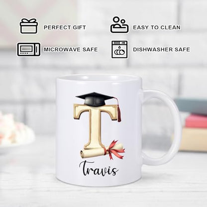 Custom Graduation with Initial Personalized | Customised Coffee Mug | 11 OZ