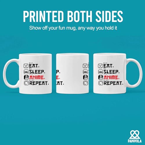 Eat Sleep Anime Repeat Gifts For Lovers Men | Ceramic Coffee Mug | 11 OZ