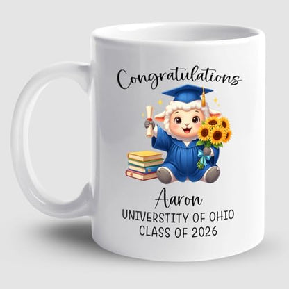 Sheep Graduation Gifts For Her Him Daughter | Customised Coffee Mug | 11 OZ