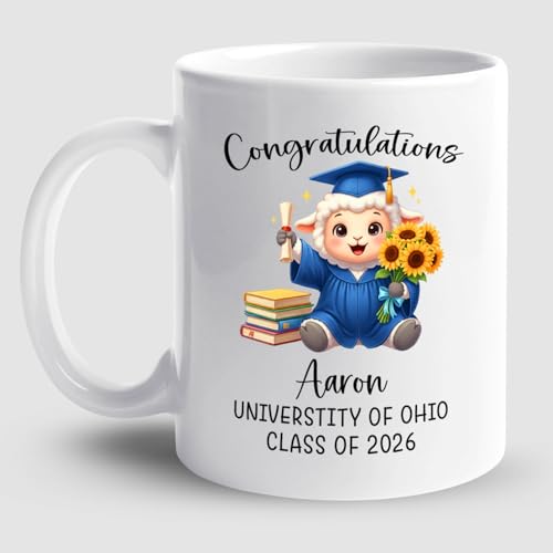 Sheep Graduation Gifts For Her Him Daughter | Customised Coffee Mug | 11 OZ