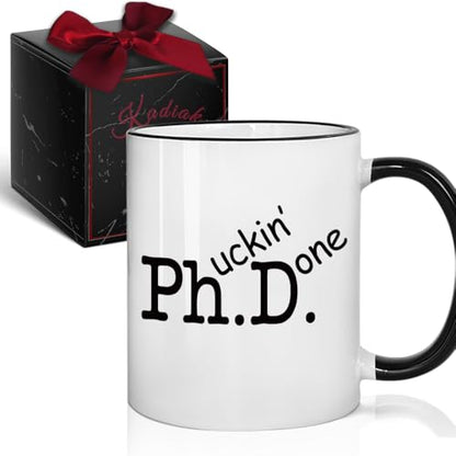Phd Graduation Gift for Done Women Men Doctor | Ceramic Coffee Mug | 11 OZ