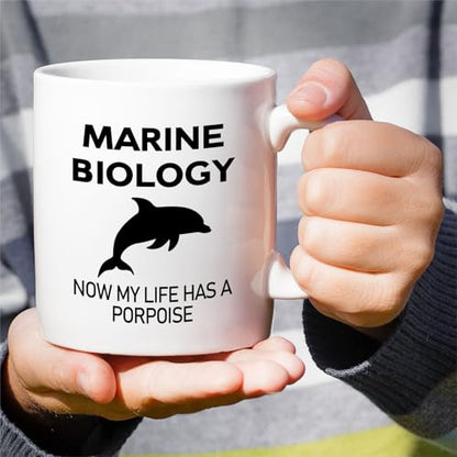 Funny Marine Biologist My Life Has A Porpoise | Ceramic Coffee Mug | 11 OZ