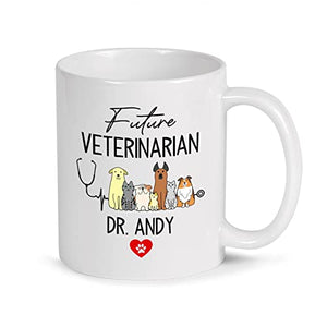 Customized Veterinarian Name Future Vet | Customised Coffee Mug | 11 OZ