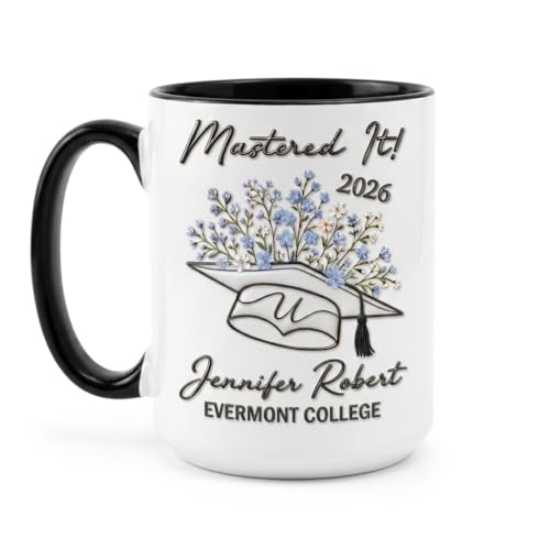 Hyturtle Personalized Graduation 2D Printed | Customised Coffee Mug | 11 OZ