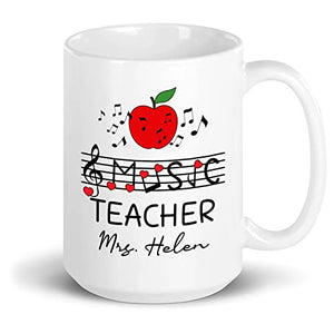 Music Teacher Personalized New Gifts | Customised Coffee Mug | 11 OZ