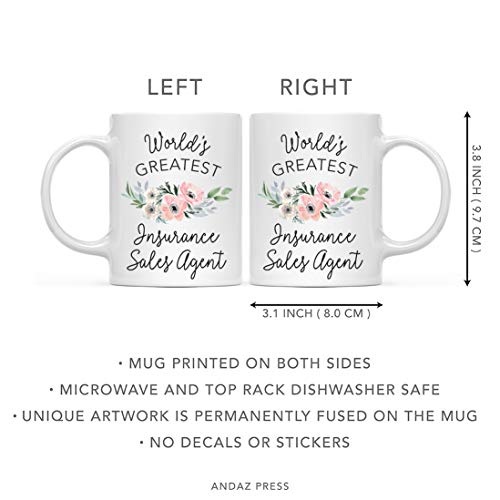 Gift for Women World s Greatest Insurance | Ceramic Coffee Mug | 11 OZ