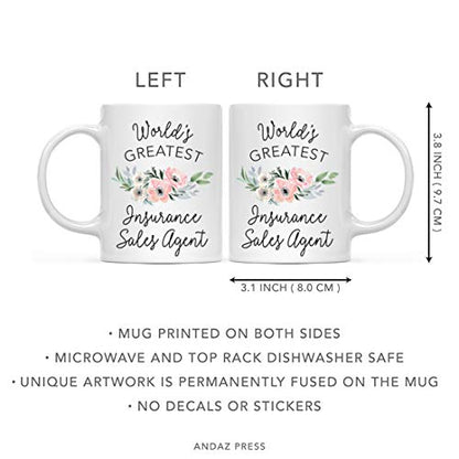 Gift for Women World s Greatest Insurance | Ceramic Coffee Mug | 11 OZ