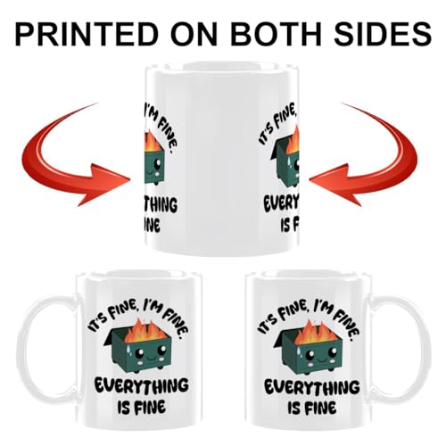Funny It s Fine Everything is Christmas | Ceramic Coffee Mug | 11 OZ