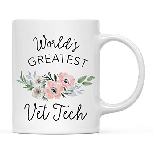 Gift for Women World s Greatest Vet Tech | Ceramic Coffee Mug | 11 OZ