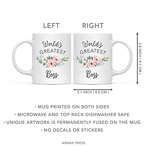 Gift for Women World s Greatest Boss Bohemian | Ceramic Coffee Mug | 11 OZ