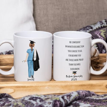 Personalized Graduation Gifts for Nurse | Customised Coffee Mug | 11 OZ
