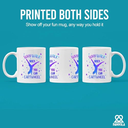 Why Walk When You Can Cartwheel Gymnast Gifts | Ceramic Coffee Mug | 11 OZ