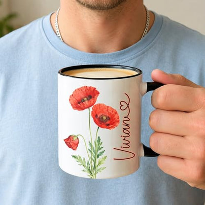 Personalized Poppy for Friend Coworker Dad | Customised Coffee Mug | 11 OZ