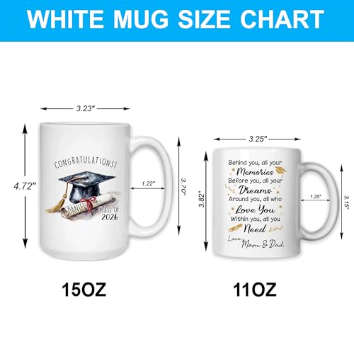 Hyturtle Personalized Graduation Gifts for | Customised Coffee Mug | 11 OZ