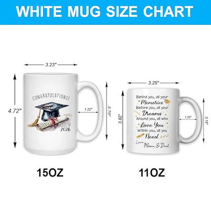 Hyturtle Personalized Graduation Gifts for | Customised Coffee Mug | 11 OZ