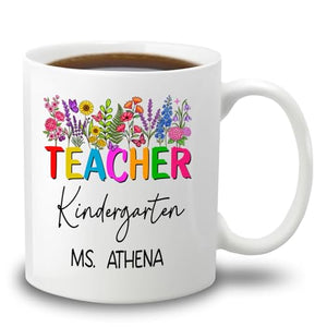 Personalized Teacher Kindergarten Gift For | Customised Coffee Mug | 11 OZ
