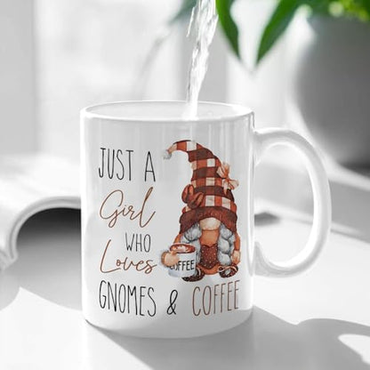 Novelty Gnomes Gift for Lover Gnome Who Loves | Ceramic Coffee Mug | 11 OZ