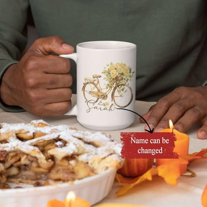 Heartwarming Personalized Name Rose Travel | Customised Coffee Mug | 11 OZ