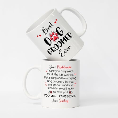 Personalized Dog Groomer Best Ever Teacup | Customised Coffee Mug | 11 OZ