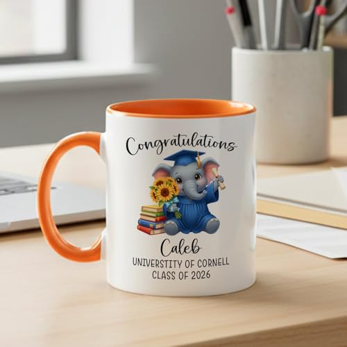 Custom Name School Class Elephant | Customised Coffee Mug | 11 OZ