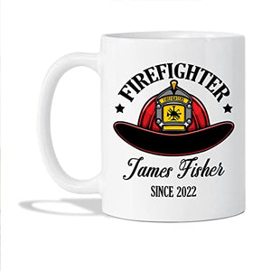 Personalized Fireman Funny Dad Firefighter | Customised Coffee Mug | 11 OZ