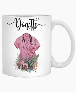 Personalized Nurse Name Donette Custom | Customised Coffee Mug | 11 OZ