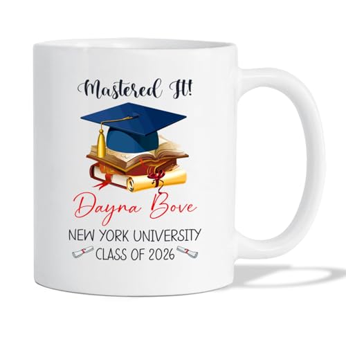 Mastered It Graduation Cap Personalized | Customised Coffee Mug | 11 OZ