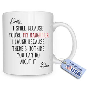 Wrappiness Funny Daughter from Mom Dad I | Customised Coffee Mug | 11 OZ