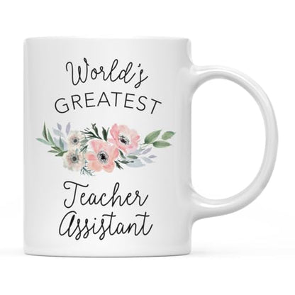 Gift for Women World s Greatest Teacher | Ceramic Coffee Mug | 11 OZ
