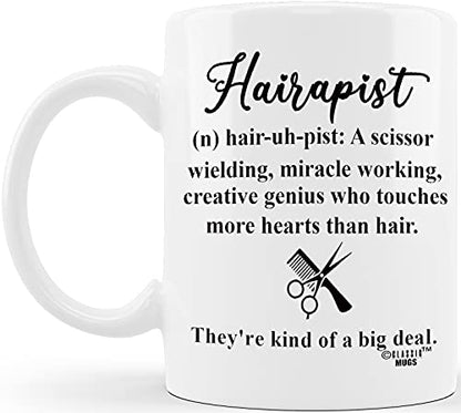 Hairapist Miracle Worker Funny Hairstylist | Ceramic Coffee Mug | 11 OZ
