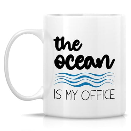 Funny Marine Biologist The Ocean Is My Office | Ceramic Coffee Mug | 11 OZ
