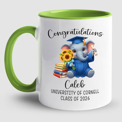 Custom Name School Class Elephant | Customised Coffee Mug | 11 OZ