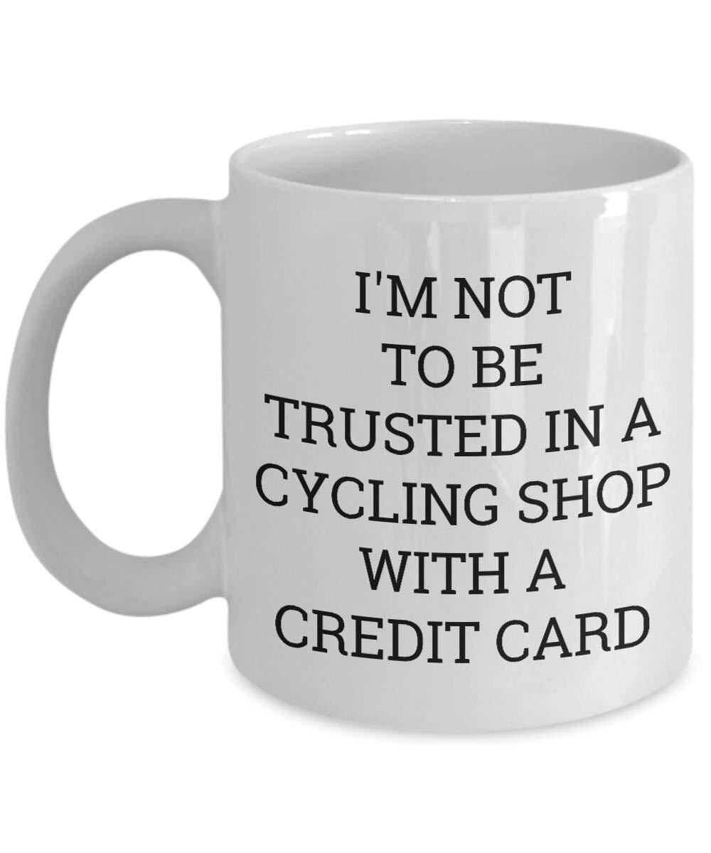 I Am Not To Be Trusted Mug: Funny Gift For Cyclist