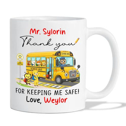 Thank You For Keeping Me Safe Gift School | Customised Coffee Mug | 11 OZ