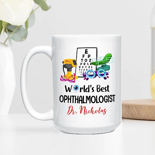 Personalized World s Best Ophthalmologist | Customised Coffee Mug | 11 OZ