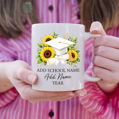 Personalized Graduation Congrats Accent Cap | Customised Coffee Mug | 11 OZ
