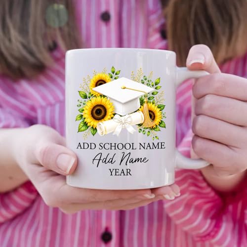 Personalized Graduation Congrats Accent Cap | Customised Coffee Mug | 11 OZ